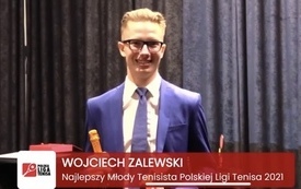 Czarnkowianin z charakterem - Wojciech Zalewski na Gali Mistrz&oacute;w Polskiej Ligi Tenisa otrzymał podw&oacute;jne Trofeum. 22