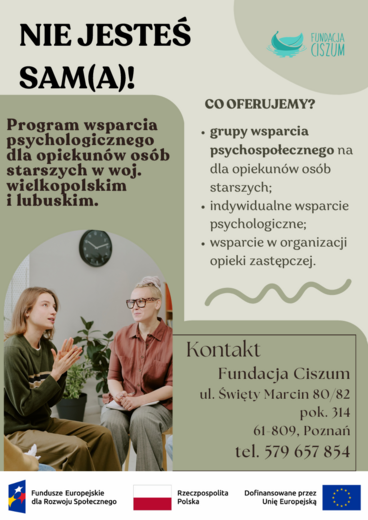 Fundacja Ciszum rozszerza swoje działania na rzecz mieszkańc&oacute;w!