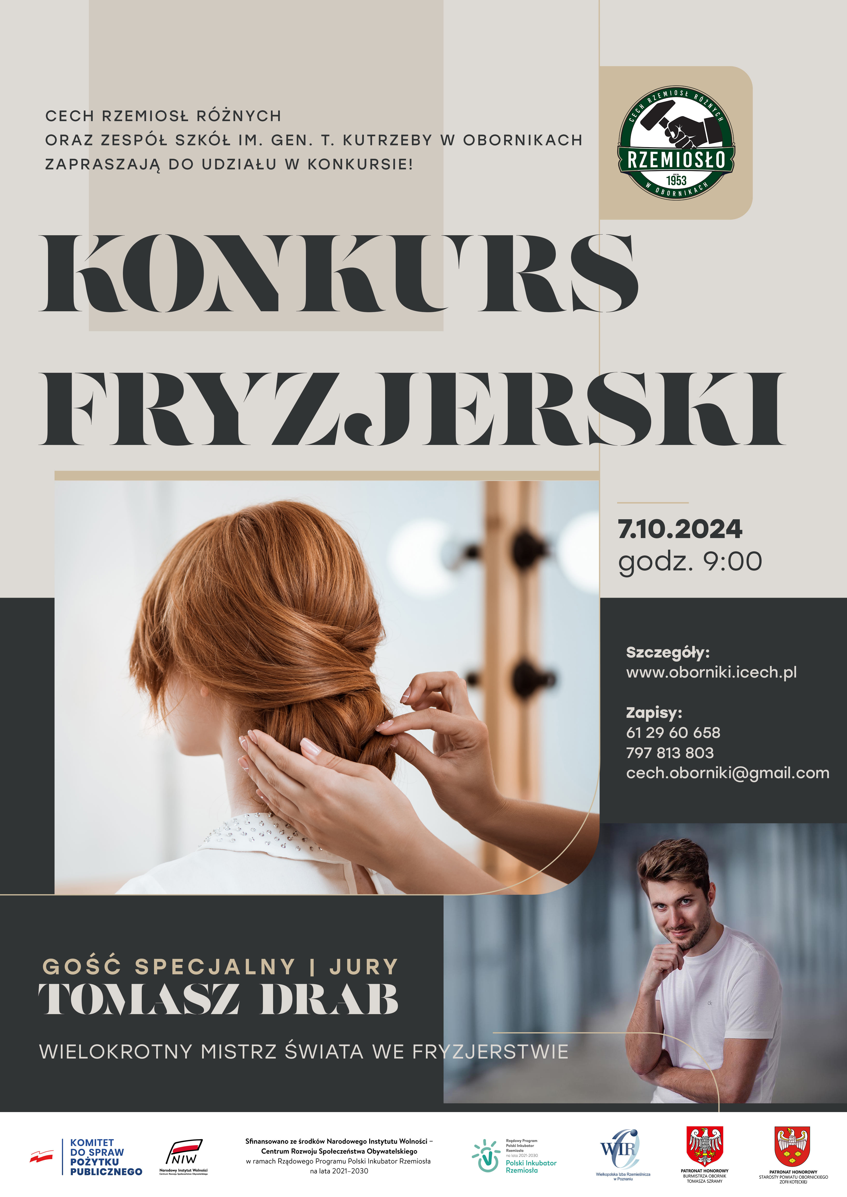 Konkurs fryzjerski - plakat