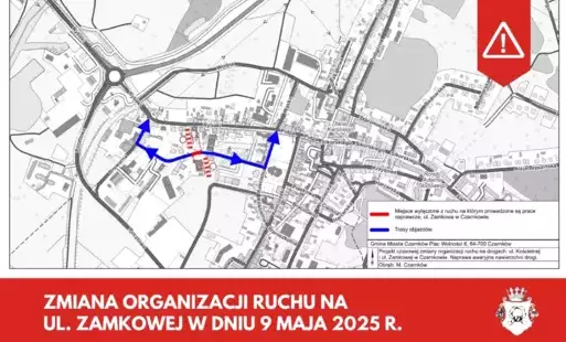 Zdjęcie do Zmiana organizacji ruchu na ul. Zamkowej w dniu 9 maja 2025 r.