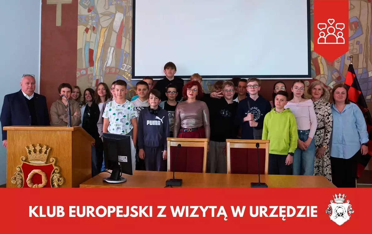 Zdjęcie do Szkolny Klub Europejski z wizytą w Urzędzie Miasta