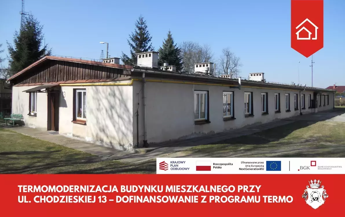 Zdjęcie do Termomodernizacja budynku mieszkalnego przy ul. Chodzieskiej 13  w Czarnkowie &ndash; dofinansowanie z programu TERMO
