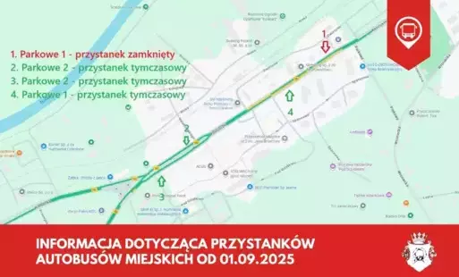 Zdjęcie do Informacja dotycząca przystank&oacute;w autobus&oacute;w miejskich od 01.09.2025