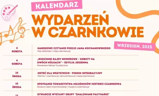 Zdjęcie do Kalendarz wydarzeń &ndash; wrzesień 2025
