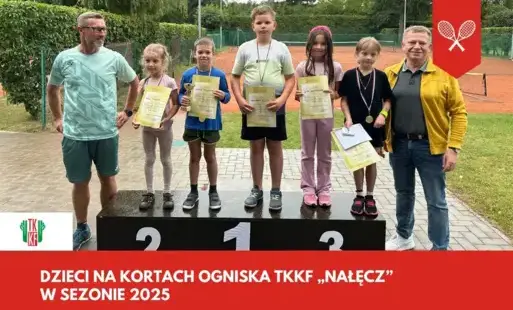 Zdjęcie do Dzieci na kortach Ogniska TKKF &bdquo;Nałęcz&rdquo; w sezonie 2025
