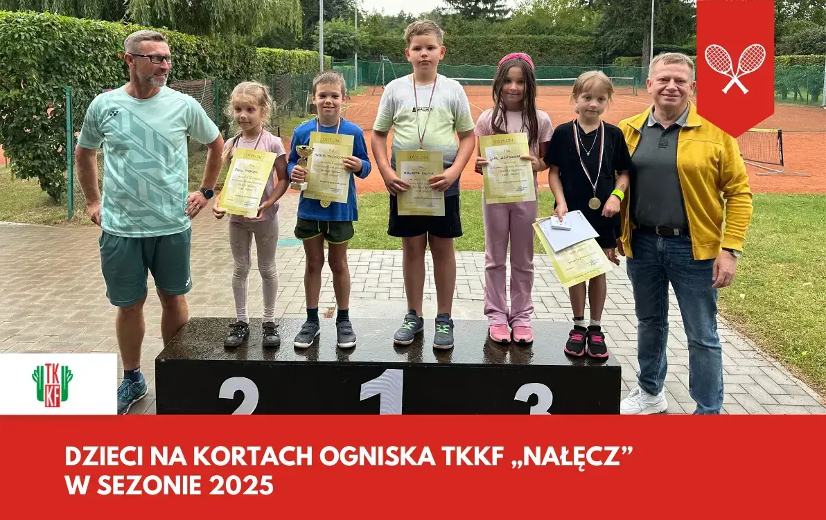 Zdjęcie do Dzieci na kortach Ogniska TKKF &bdquo;Nałęcz&rdquo; w sezonie 2025