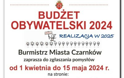 Zdjęcie do Budżet Obywatelski na 2025 rok - nab&oacute;r wniosk&oacute;w do 15 maja.