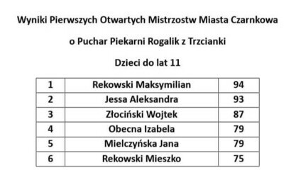 Zdjęcie do Wyniki Pierwszych Otwartych Mistrzostw Miasta Czarnkowa w Strzelectwie o Puchar Piekarni Rogalik z Trzcianki.