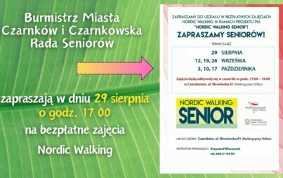 Zdjęcie do Zaproszenie na  kolejne zajęcia Nordic Walking!