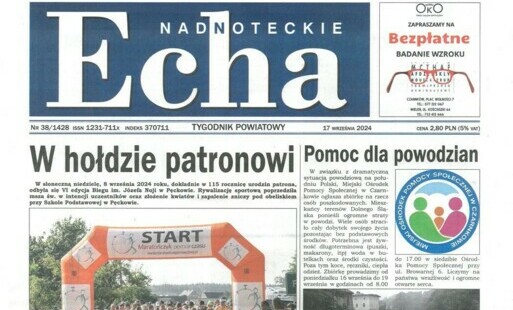 Zdjęcie do Nowy numer tygodnika &quot;Nadnoteckie Echa&quot;  jest już dostępny  w sprzedaży, jak zwykle od wtorku !