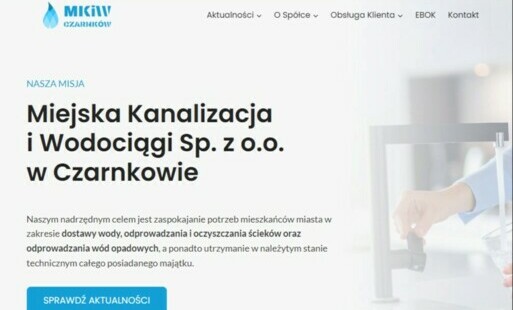 Zdjęcie do Nowa strona internetowa Sp&oacute;łki Miejska Kanalizacja i Wodociągi w Czarnkowie! 
