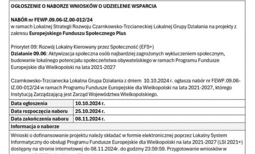 Zdjęcie do OGŁOSZENIE O NABORZE WNIOSK&Oacute;W O UDZIELENIE WSPARCIA, NAB&Oacute;R nr FEWP.09.06-IZ.00-012/24