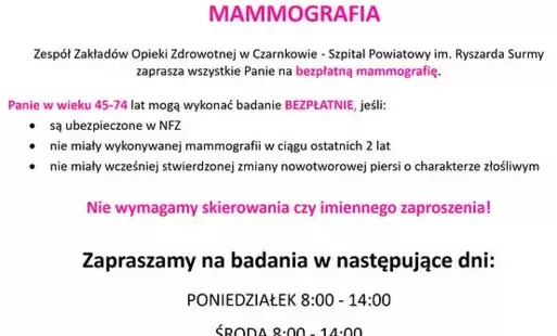 Zdjęcie do MAMMOGRAFIA
