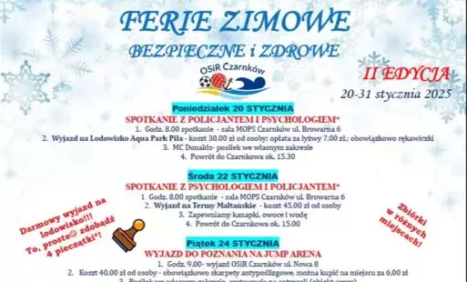 Zdjęcie do Ferie z OSiR'em