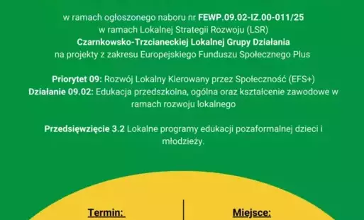 Zdjęcie do Ogłoszenie o naborze wniosk&oacute;w o udzielenie wsparcia