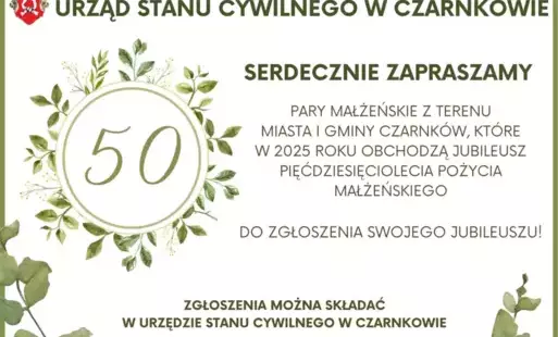 Zdjęcie do Przyjmujemy zgłoszenia na Złote Gody