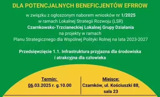 Zdjęcie do Czarnkowsko - Trzcianecka Lokalna Grupa Działania zaprasza na spotkanie
