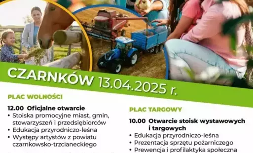 Plakat z programem Agro Targów z rodziną 