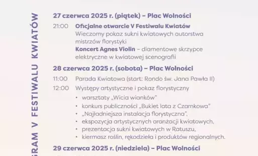 Zdjęcie do Festiwal Kwiat&oacute;w w Czarnkowie &ndash; V edycja już niebawem!