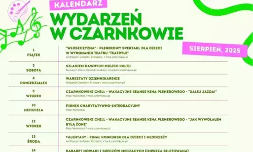 Zdjęcie do Kalendarz wydarzeń &ndash; sierpień 2025