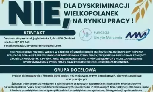 Zdjęcie do Nie dla dyskryminacji Wielkopolanek na rynku pracy