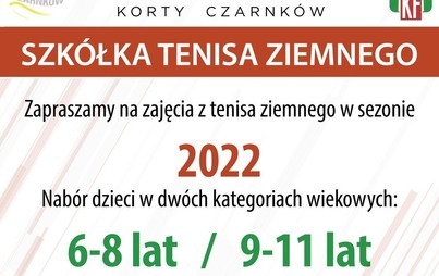 Zdjęcie do Szk&oacute;łka tenisa ziemnego w Czarnkowie