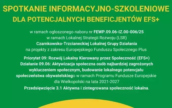 Zdjęcie do Nab&oacute;r wniosk&oacute;w nr FEWP.09.06-IZ.00-006/25 w ramach Lokalnej Strategii Rozwoju Czarnkowsko-Trzcianeckiej LGD