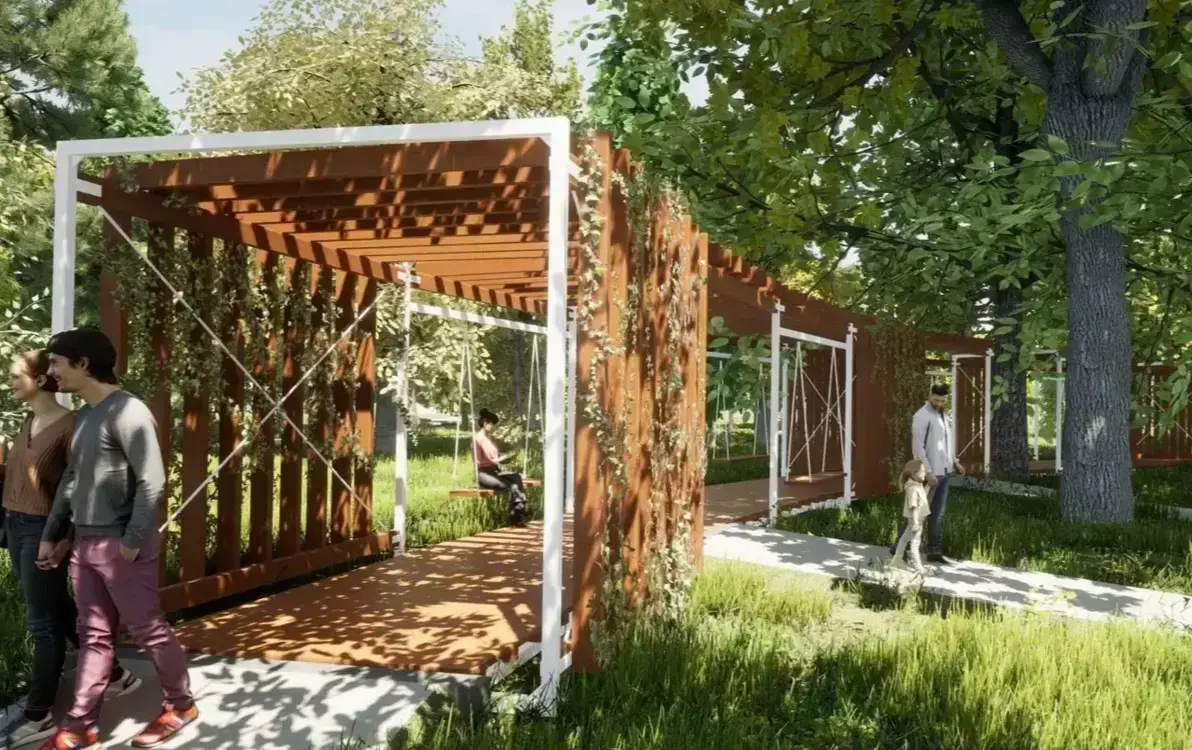 Zdjęcie do Powstanie nowa pergola w Parku im. Stanisława Staszica w Czarnkowie