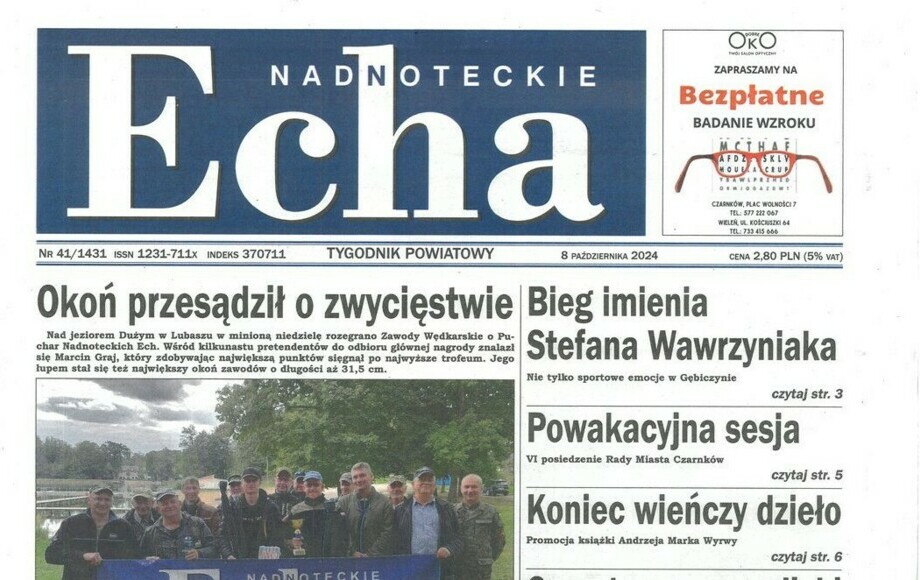 Nowy numer tygodnika "Nadnoteckie Echa" jest już dostępny w sprzedaży, jak zwykle od wtorku !