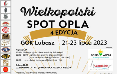Zdjęcie do Wielkopolski SPOT OPLA zawita do Czarnkowa - 22 lipca, 14:00 - 15:30, Plac Wolności.