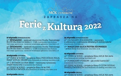 Zdjęcie do FERIE 2022 Z KULTURĄ 