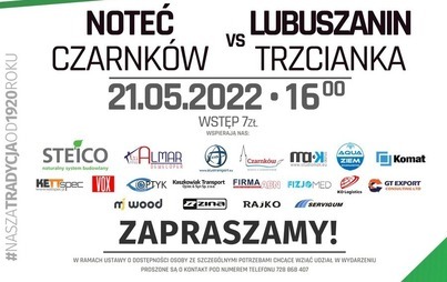 Zdjęcie do Mecz piłki nożnej: Noteć Czarnk&oacute;w vs Lubuszanin Trzcianka
