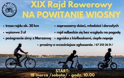 Zdjęcie do XIX Rajd Rowerowy "Na powitanie wiosny"